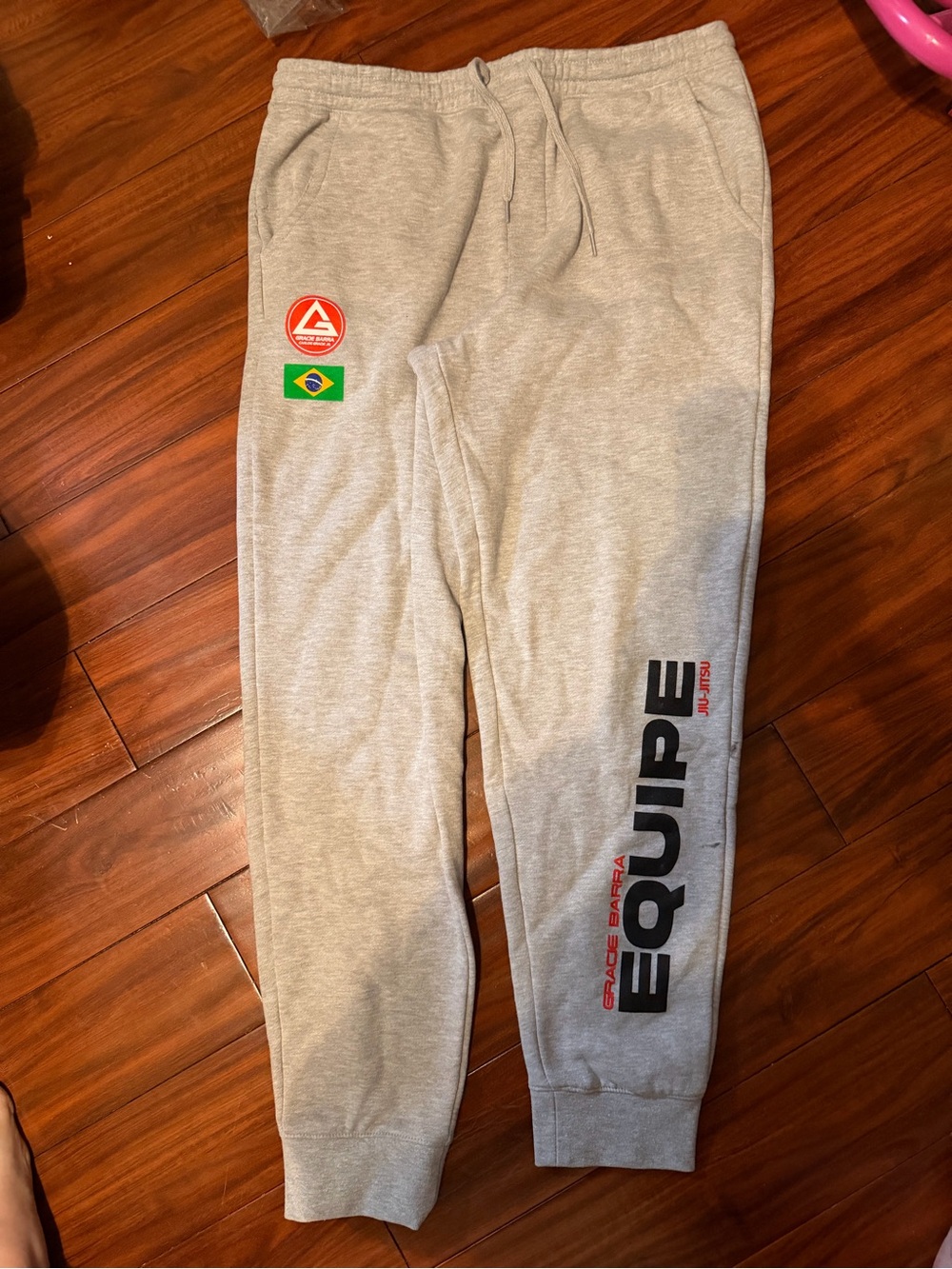 Gray 'EQUIPE' Graphic Jogger Sweatpants
